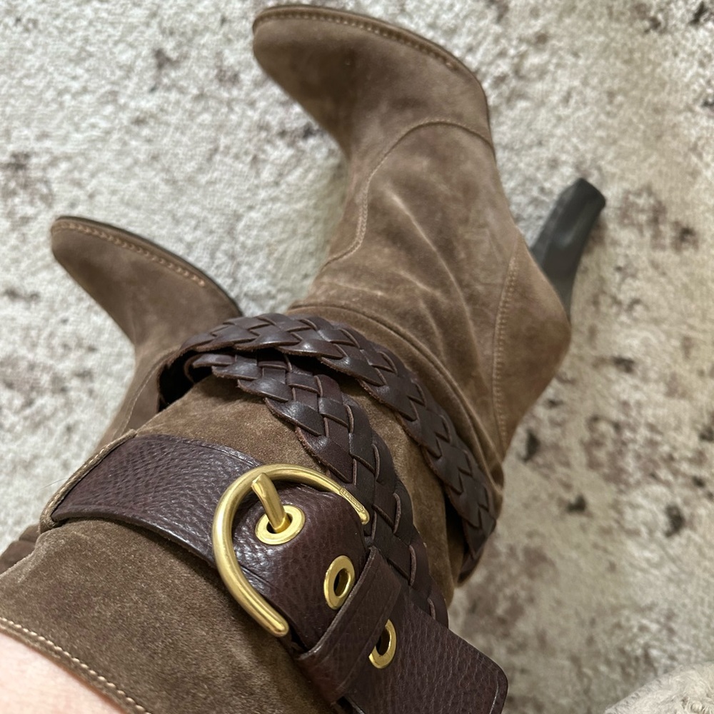 Coach Suede Heeled Boots - Picture 3 of 16